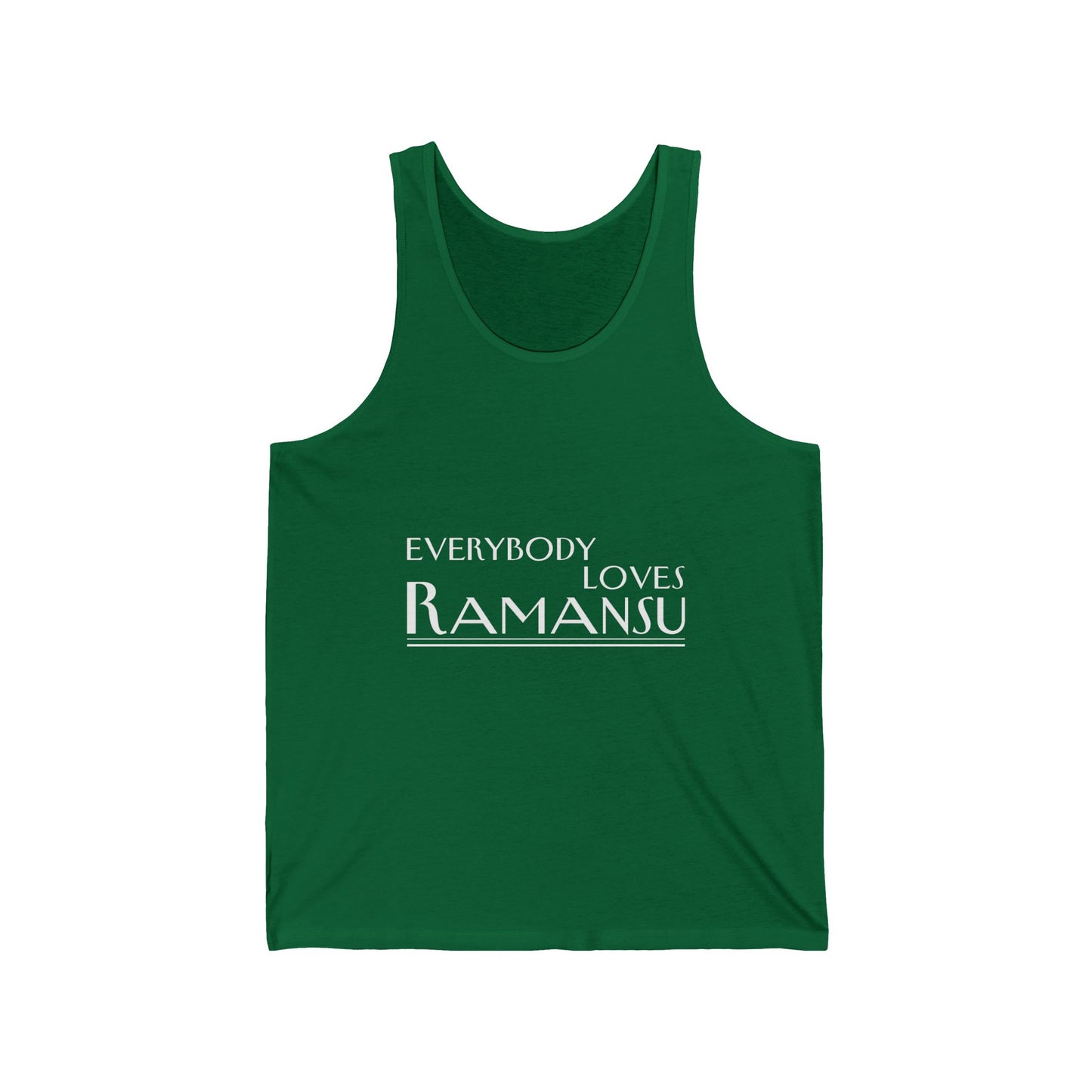 Everybody Love Ramansu - Unisex Jersey Tank Top, Casual Wear, Summer Fashion, Festival Outfit, Beach Vibes, Workout Gear, Gift for Him/Her
